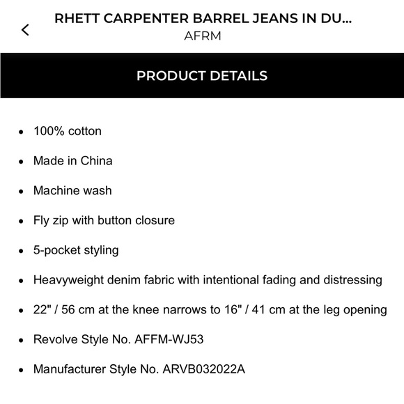 AFRM Rhett Carpenter jeans - Picture 12 of 15